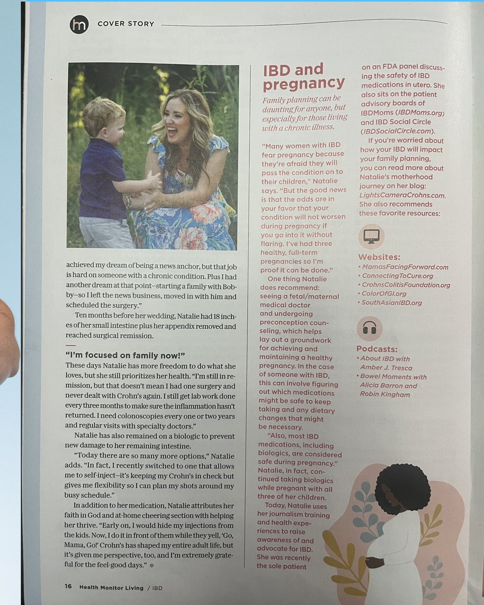 Natalie Hayden (@nataliesparacio) on Twitter photo Hot off the press!! 🗞️☺️ Excited to share that I’m the October cover story for the latest edition of <a href="/HealthMonitor/">Health Monitor Network</a>.
Patient advocacy has afforded me with some incredible opportunities and this has been an experience to remember.💜 #IBD #crohns #IBDMom <a href="/CrohnsColitisFn/">Crohn's & Colitis Foundation</a> Hot off the press!! 🗞️☺️ Excited to share that I’m the October cover story for the latest edition of <a href="/HealthMonitor/">Health Monitor Network</a>.
Patient advocacy has afforded me with some incredible opportunities and this has been an experience to remember.💜 #IBD #crohns #IBDMom <a href="/CrohnsColitisFn/">Crohn's & Colitis Foundation</a>
