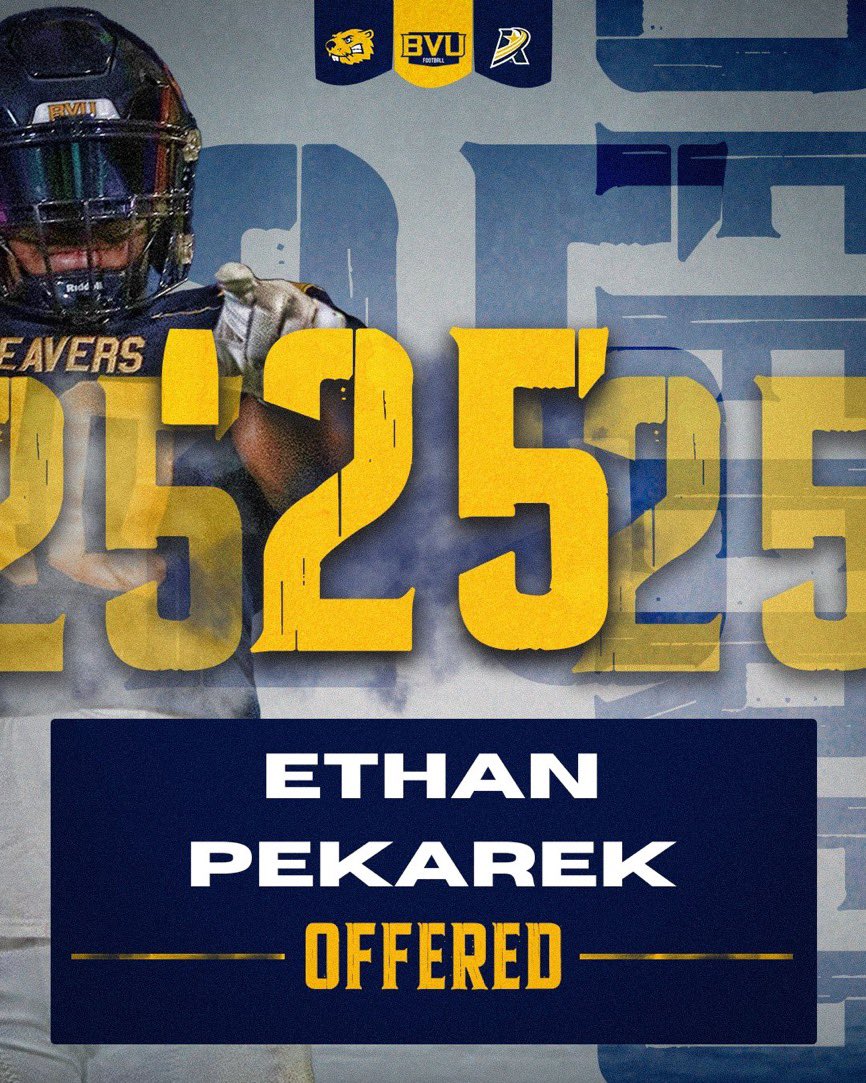 Ethan Pekarek (@ethanpekarek) on Twitter photo After a great conversation with <a href="/CoachEHubbard/">Coach Hubbard</a> I am blessed to receive my first offer to play college football at the University of Buena Vista!! Go Beavers!! <a href="/_pondofootball/">Ponderosa Football 🐴</a> <a href="/JaronCohen1/">Jaron Cohen</a> <a href="/BVU_Football/">BVU Football</a> After a great conversation with <a href="/CoachEHubbard/">Coach Hubbard</a> I am blessed to receive my first offer to play college football at the University of Buena Vista!! Go Beavers!! <a href="/_pondofootball/">Ponderosa Football 🐴</a> <a href="/JaronCohen1/">Jaron Cohen</a> <a href="/BVU_Football/">BVU Football</a>