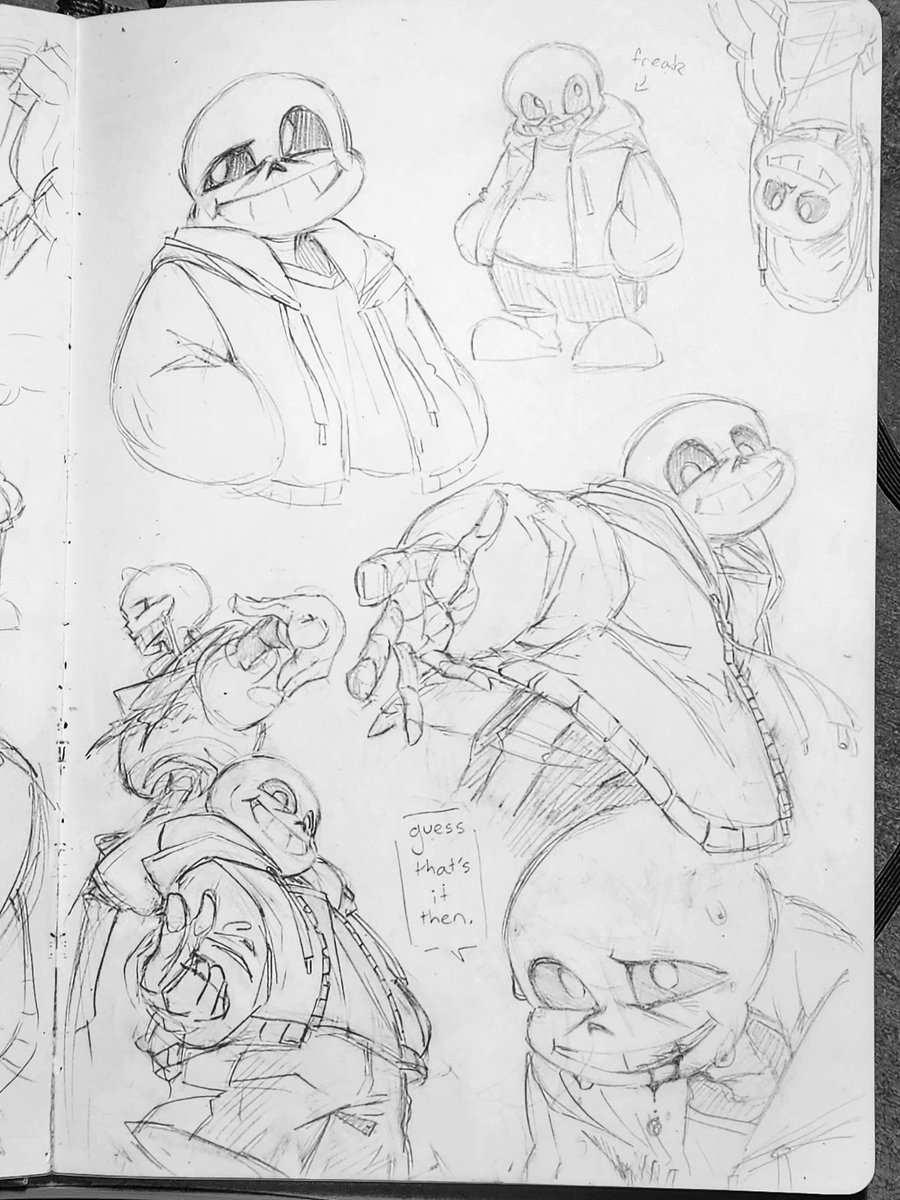 i hope he falls down thr stairs (: #sans #sketchbook