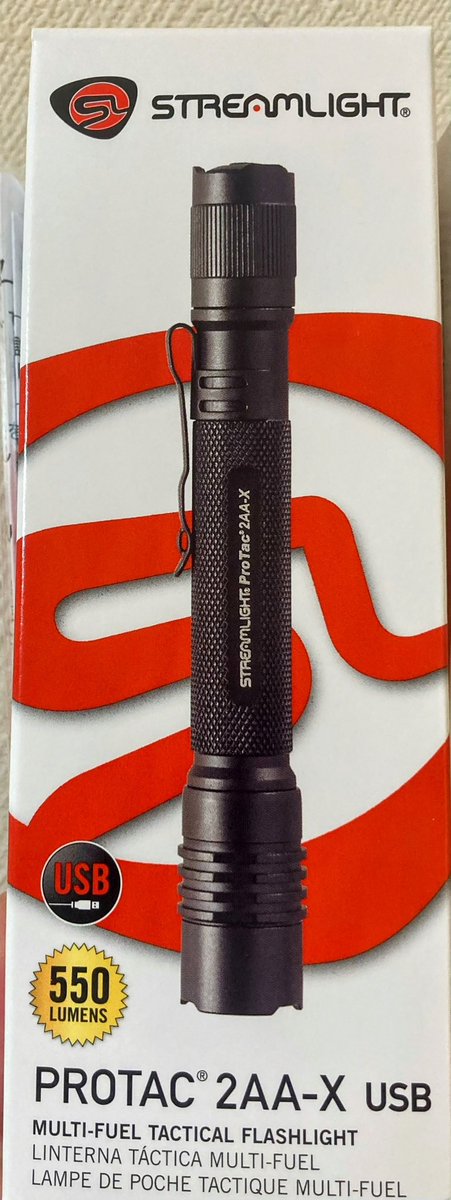 Quartermaster_M's tweet image. #QMお買い物日記2024
#STREAMLIGHT 

ProTac 2AA X USBがやって来ました。
Type-Cで充電します。