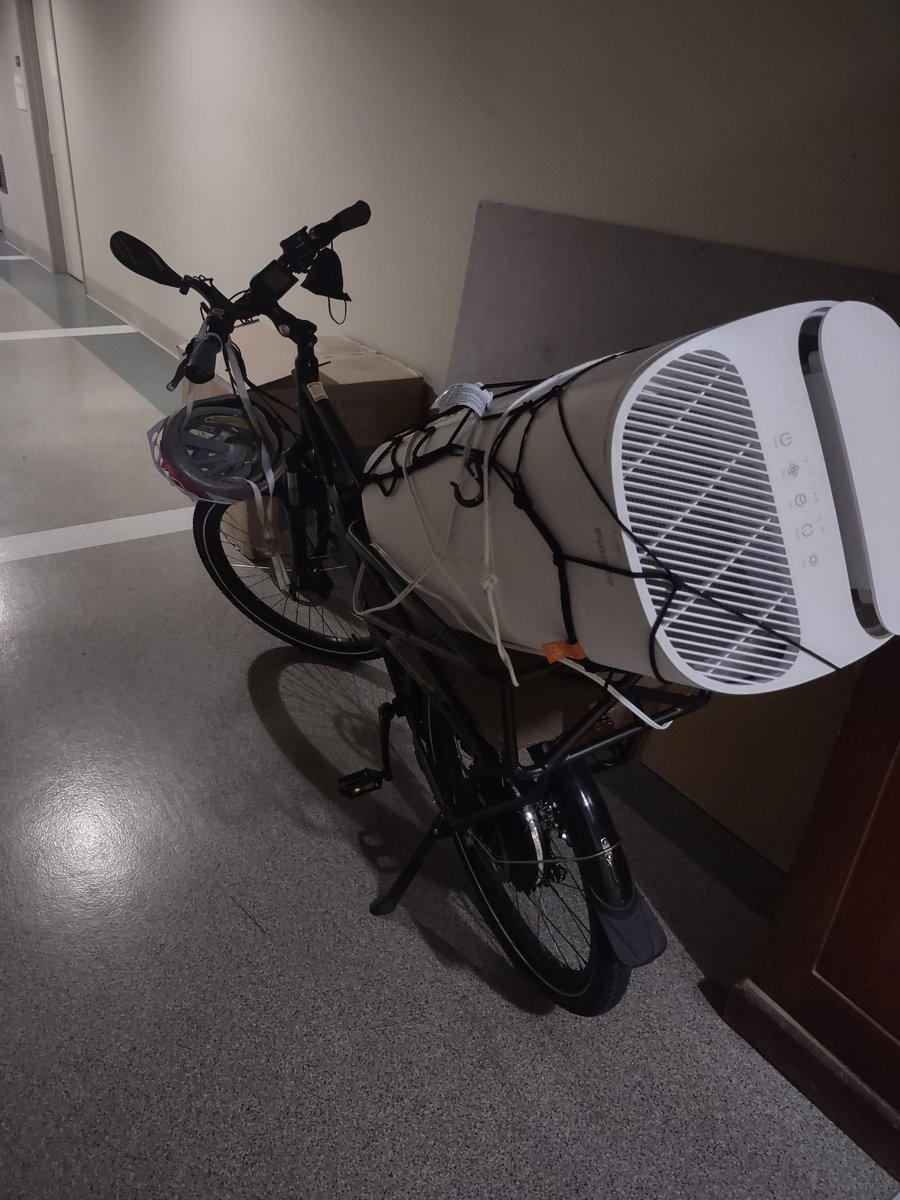 I am extremely good at finding valuable stuff on the street. Today while cycling in I found a $200 filtrete air filter on the curb with a brand new filter! Thank goodness for the ebike meaning I could get it to work!