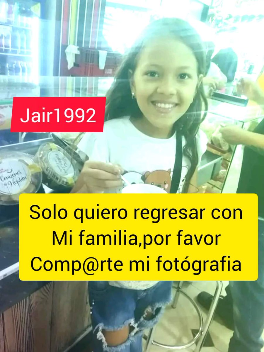 profLau86's tweet photo. @VickyDavilaH Esta niña.lleva más de 15 días desaparecida, fue a la tienda y no ha regresado, también podrías trinar esto? Ella no tiene dinero pero también es un ser humano y necesita ayuda. https://t.co/IcRYVPYRWp