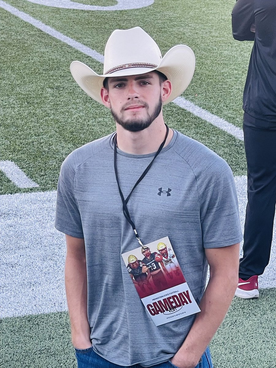 LoganH24WH's tweet photo. ⭐️ Started my Game Day Invite rounds a few weeks ago with a trip up to Wichita Falls to see MSU take the field against UTPB.  What an amazing experience! Thanks to @MSUTexasFB @GunnTwyner @CoachGassert @CoachAlewis @MustangsDC @Prep2Play @CSAPrepStar @gobigrecruiting @GridironFootbal @coach_pollock98 
#c/o2025
#WestHardinRB