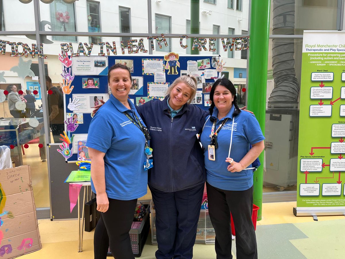 Come help us celebrate National Play in healthcare week at Royal Manchester Children's Hospital. Events planned in the Atrium 14th-18th October 2024. You can also hear about 'You said We did' improvements at today's Parent Carer Forum on the 1st Floor opposite Ward 79 1.30-4pm
