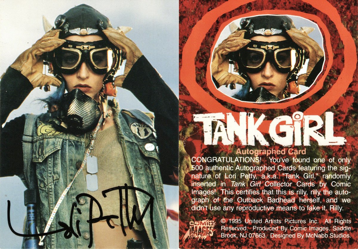 staytoonedfolks's tweet photo. Happy birthday to the amazing Lori Petty! 🎂❤️
Comic Images “Tank Girl” autographed card is from our collection.
#LoriPetty #TankGirl #PointBreak #ALeagueofTheirOwn #FreeWilly #PoeticJustice #TwilightZone #BatesMotel #FreddysNightmares #Brimstone #SupermanTAS #Gotham #OITNB https://t.co/0WV8H2AJGF