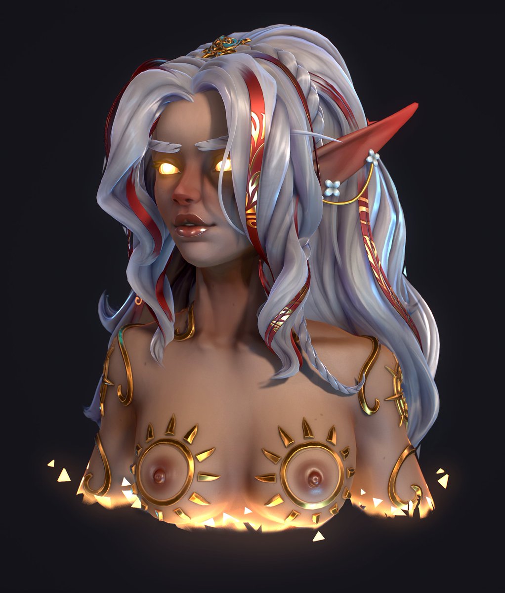 Finished this 3D portrait for <a href="/YeetMaur/">Mauri Maur</a> !
#3Dmodeling #Zbrush #SubstancePainter #Marmoset #Fanart #Warcraft