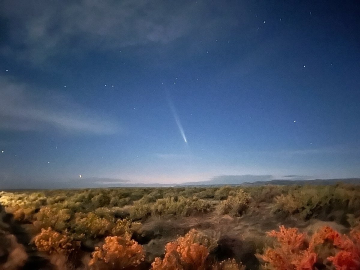 What a sight! This beautiful picture of the comet Tsuchinshan-ATLAS was sent in by Nate Fairclough.