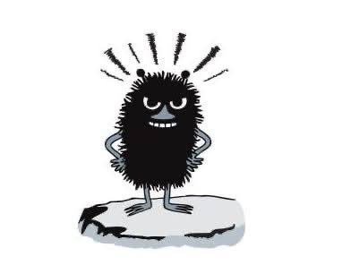 「ムーミンのミーみたいに生きたいと思ってたらスティンキーになってしまっていた… 」|はくいきしろいのイラスト
