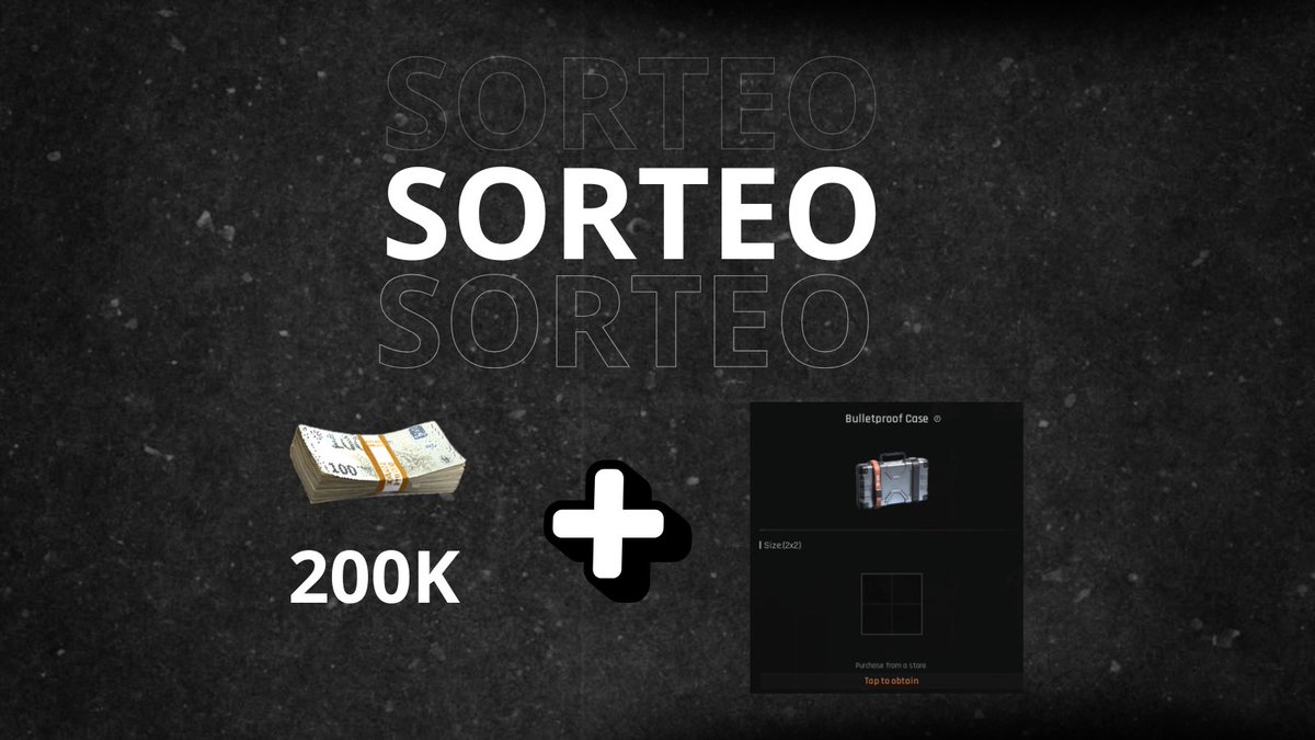 tentr44's tweet photo. 🎁Sorteo de Arena Breakout Infinite el 18/10 Case 2x2 + 200K  Koens. 
Para participar: 
☑️Seguime en Twitter 
☑️Like a este tweet 
☑️Etiquetá a un amigo  
Más sorteos pronto y directo todos los días a las 21hs
 ¡Mucha suerte!  #ArenaBreakoutInfinite #Giveaway https://t.co/HsB1ELcVvu