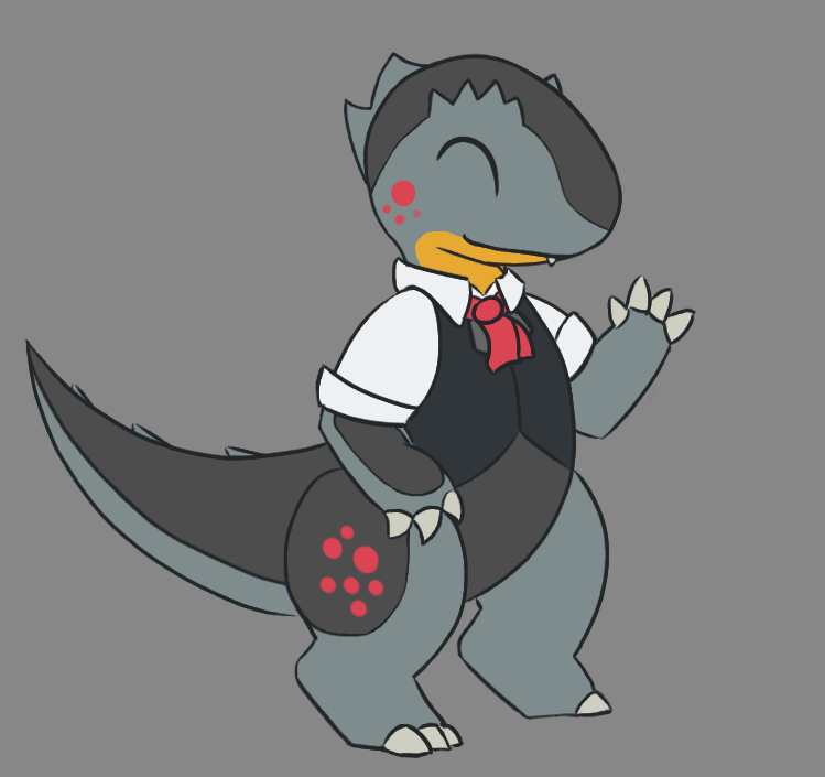 Was hanging in a drawpile with some buds. The theme was animal crossing, with a subtheme of Amber Isle, cuz it's good. So I drew a Smol Cass as part of a lineup and my lil dino.