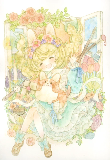 #あなたの評判良かった4選がみたい全て透明水彩で描いています 