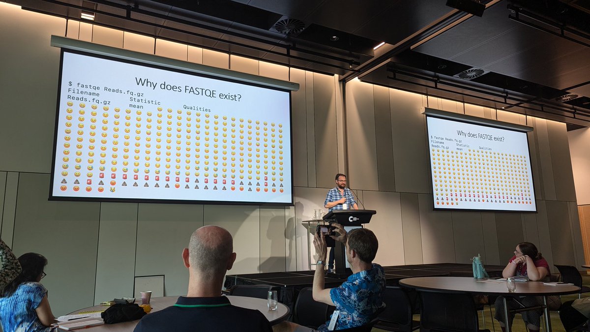 Martin Smith (@martinalexsmith) on Twitter photo TIL of fastqe, an emoji encoding of sequencing data files by <a href="/LonsBio/">Dr Andrew Lonsdale ( ➡️ Lonsbio.bsky.social )</a>, a very clever and helpful tool:
github.com/fastqe/biomoji…
Special #AGTA24 mobile device demo:
http://115.146.95.20:8080/ TIL of fastqe, an emoji encoding of sequencing data files by <a href="/LonsBio/">Dr Andrew Lonsdale ( ➡️ Lonsbio.bsky.social )</a>, a very clever and helpful tool:
github.com/fastqe/biomoji…
Special #AGTA24 mobile device demo:
http://115.146.95.20:8080/