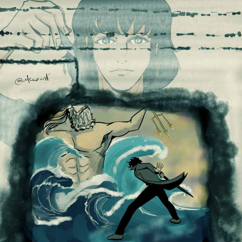 arteeaast's tweet photo. !! ORV SPOILERS!!

Piece for @orv_gotcha4gaza 

Prompt: 'Han Sooyoung holding a pen to some paper, and the ink trailing down into a dark scene of Ways of Survival', requested by @noteinabottle1 https://t.co/fB6gB4DC0s