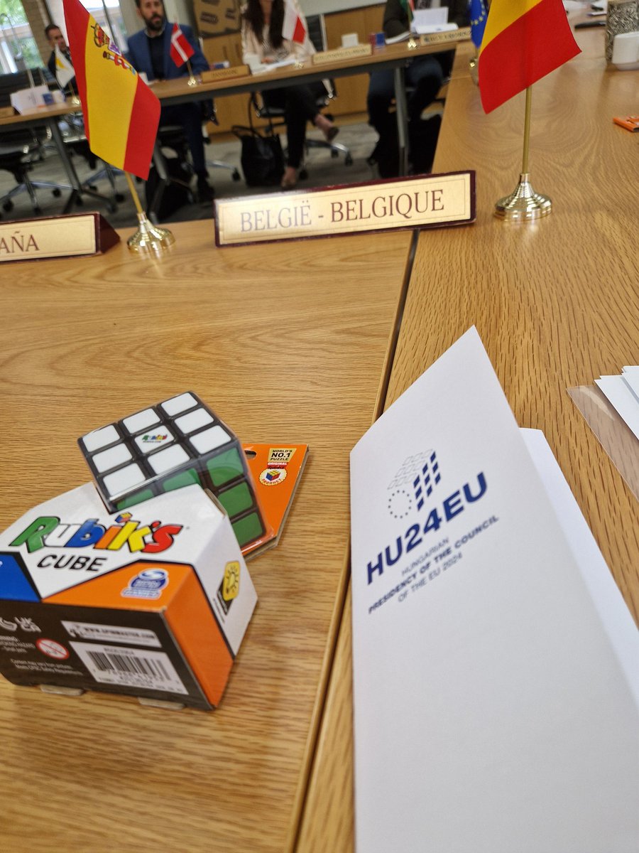 First EU consular officers' meeting and local Schengen cooperation group of this semester with a nice Rubik's cube present from the Hungarian colleagues!