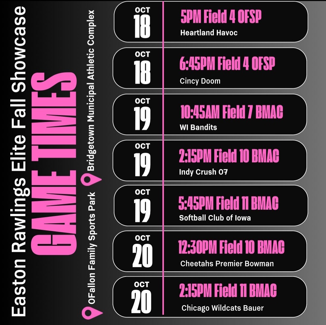 I'm excited to play some games this weekend with my teammates in O'Fallon! <a href="/MmWasco/">Wasco Diamonds 18u MM</a> <a href="/WascoDiamonds/">Wasco Diamonds</a> <a href="/mahaffyt/">Tim Mahaffy</a>