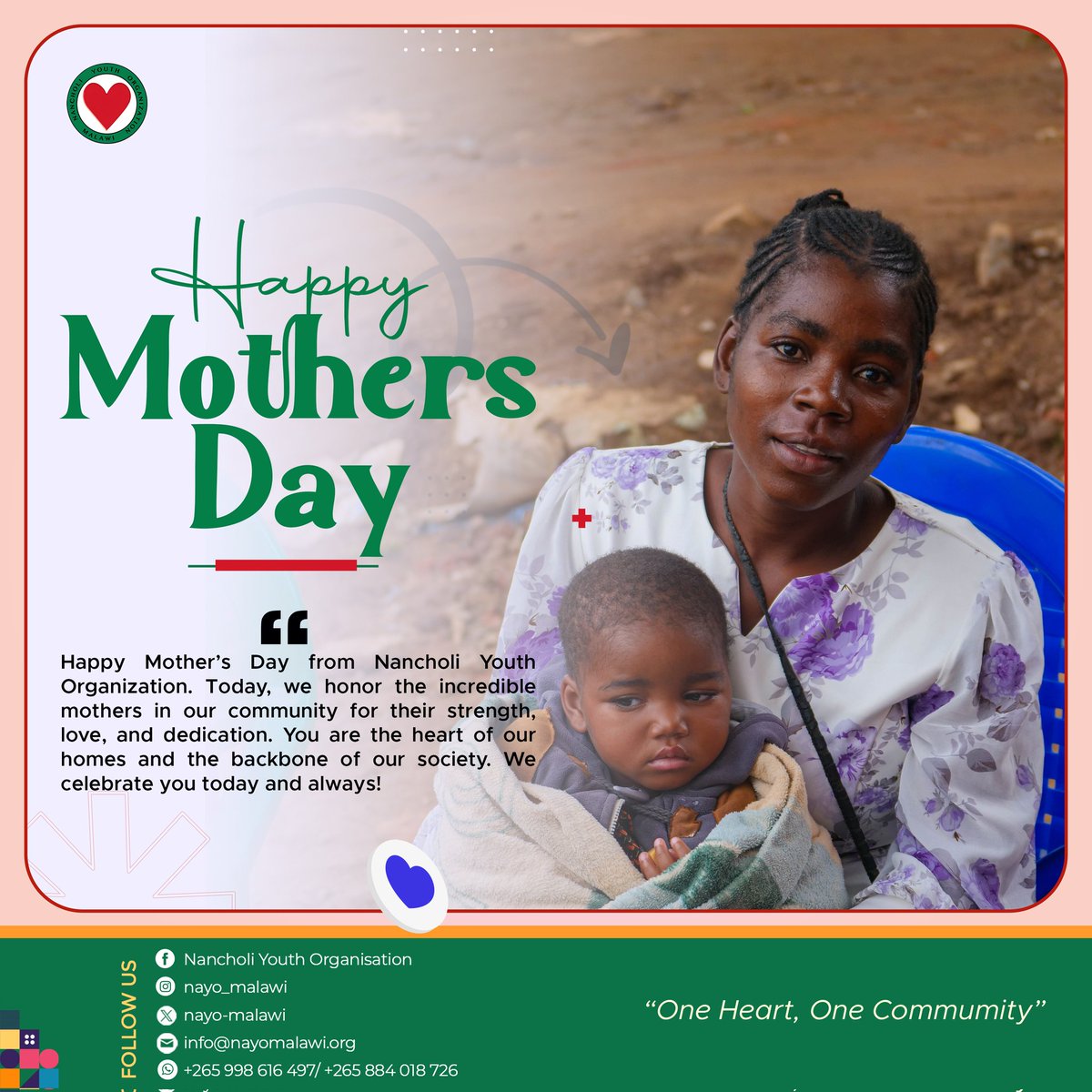 Happy Mother's Day from Nancholi Youths Organisation. Today we honour the incredible mothers in our community for their strength, love and dedication. HAPPY MOTHER'S DAY!❤️ 
#mothersday 
#women 
#love