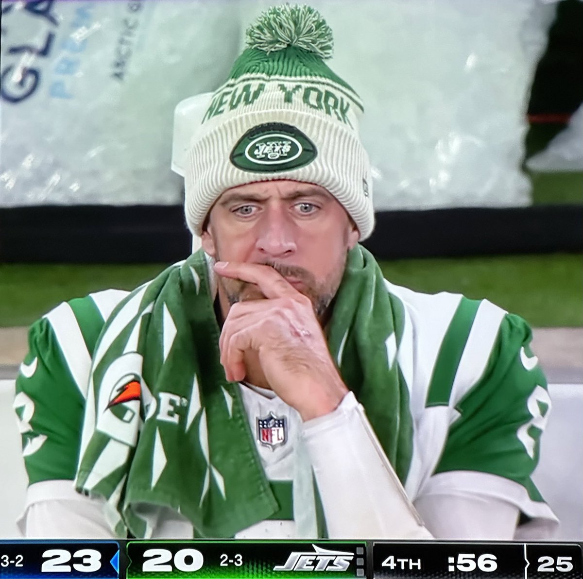 It was at this moment when Aaron Rodgers finally realized what it feels like to be a New York Jet.