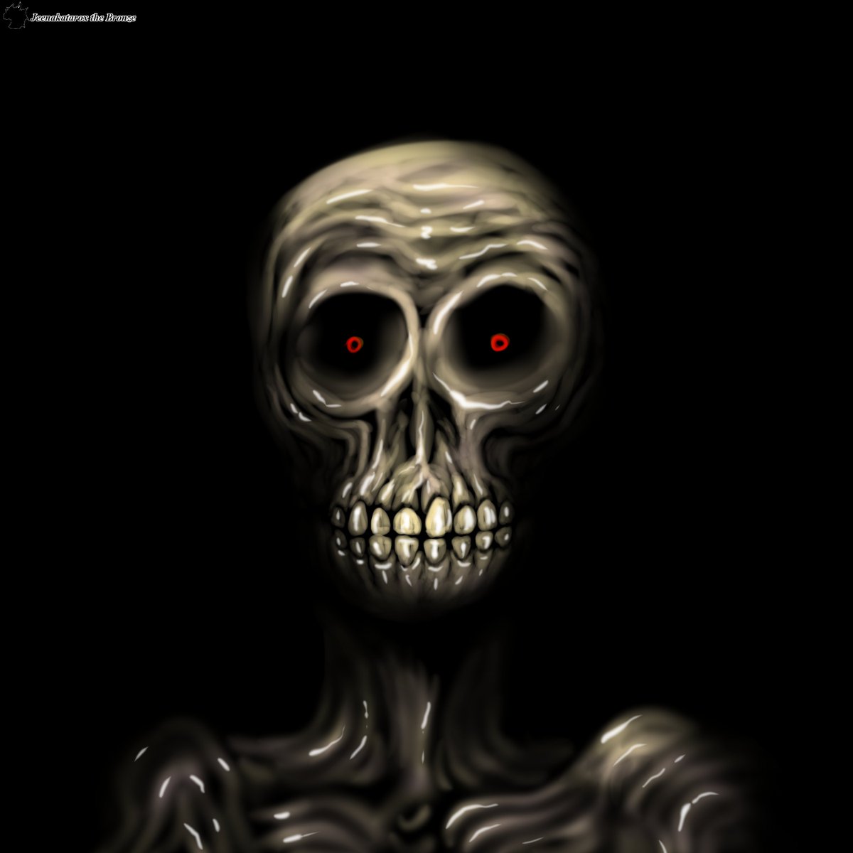 This October, I'm not really going to do Inktober or any of those other established challenges. I'm just going to make a point of doing a whole bunch of horror-related pieces whenever I have the time and energy. Here's the first one I did this month.