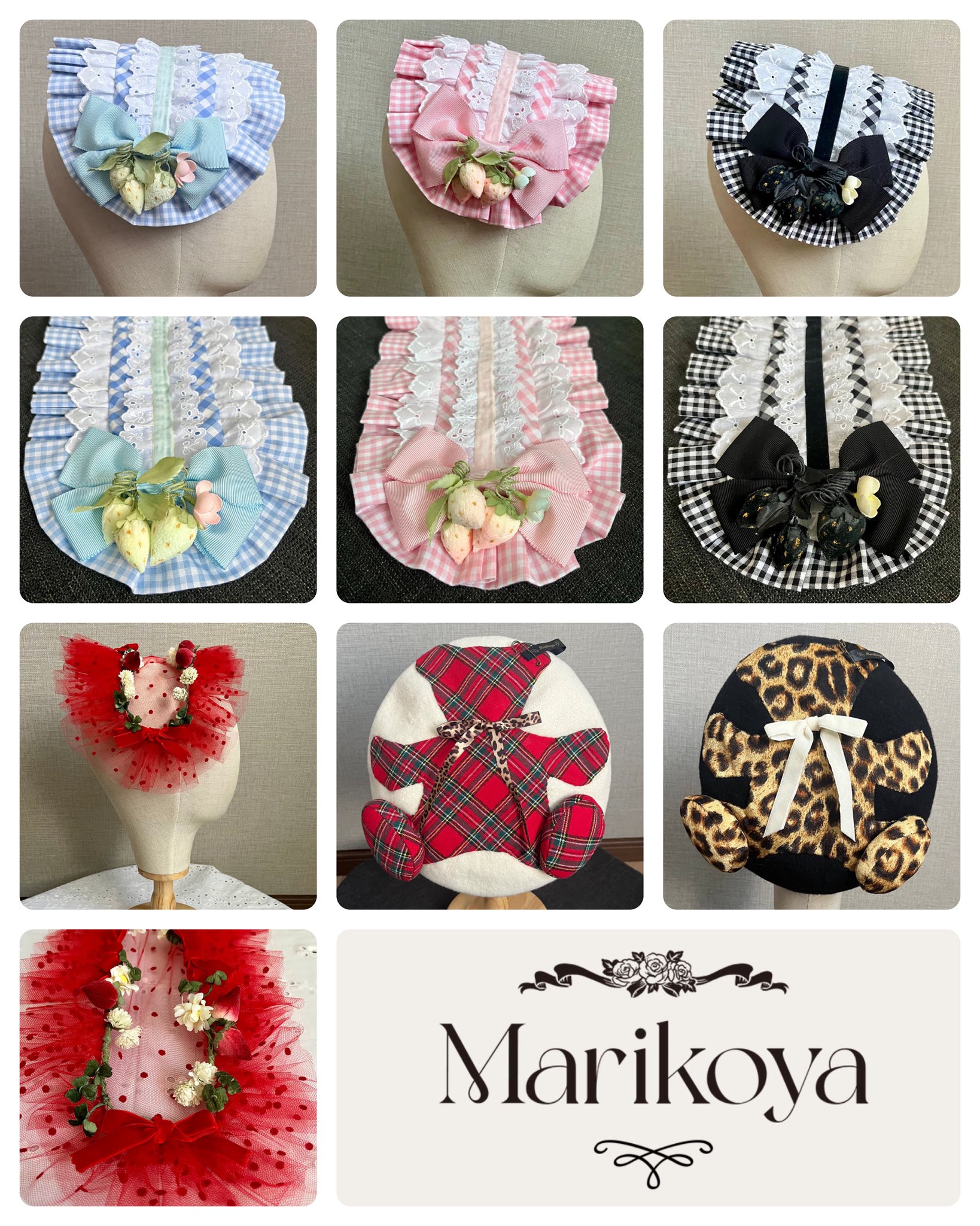 Marikoya ヘッドドレス　苺　クラカル　ロリータ Marikoya ヘッドドレス 苺 クラカル ロリータ - メルカリ