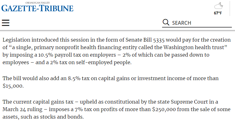 Today I had an op-ed published in the <a href="/seattletimes/">The Seattle Times</a> explaining why Washingtonians should vote yes on initiative 2109 to repeal the anti-innovation, anti-small-business, capital gains tax that was created in 2021. I co-authored the op-ed with serial entrepreneur Marcus Charles,