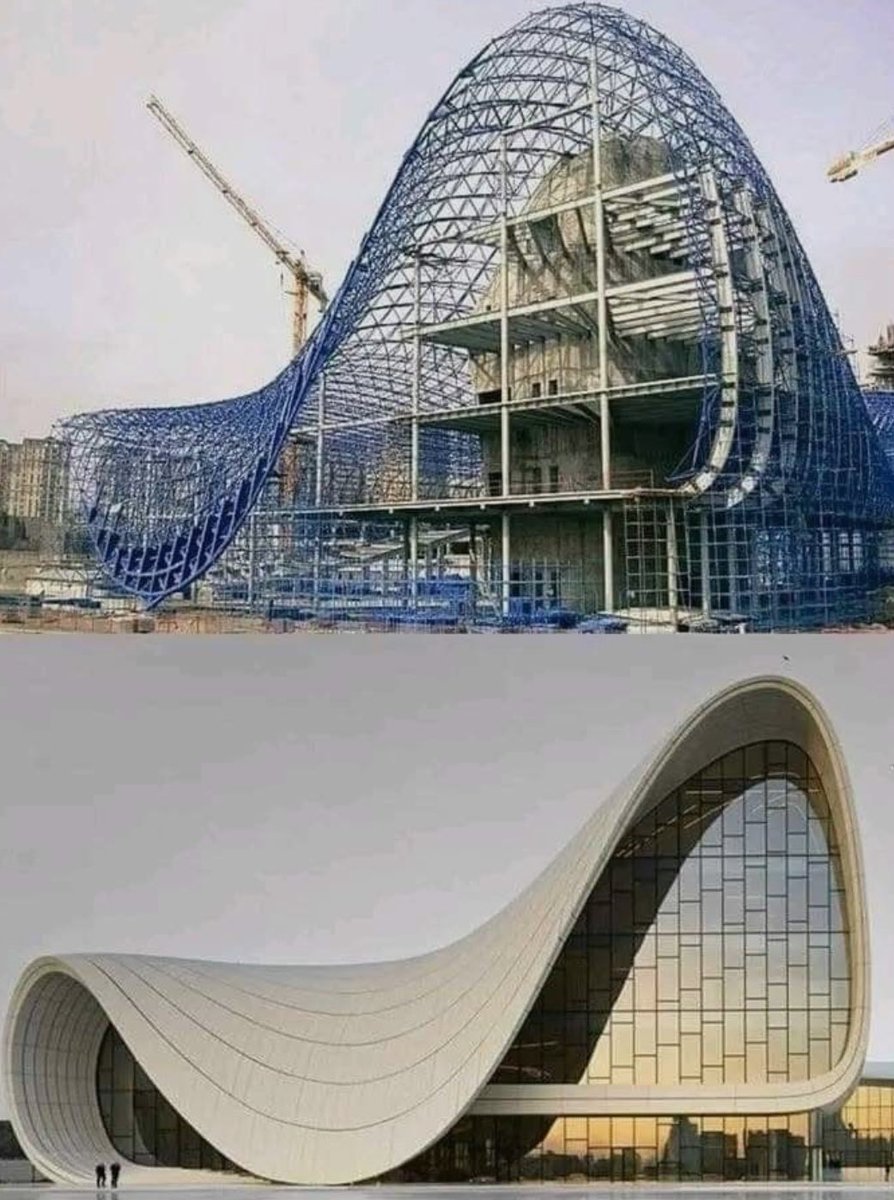 FirstllART's tweet image. تتقدم العمارة بتقدم تقنيات البناء 🏗️