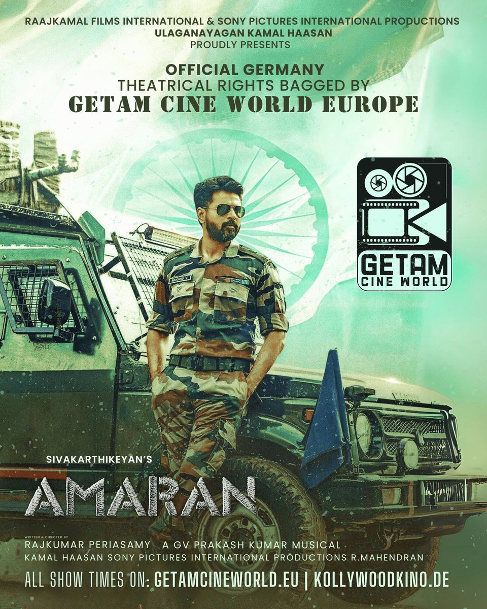 GTAM Cine World Europe (@getamcineworld) on Twitter photo <a href="/getamcineworld/">GTAM Cine World Europe</a> is Excited to Bring You <a href="/sivakarthikeyan/">Sivakarthikeyan T</a> ๐Next Movie #Amaran๐ฅ in Germany๐ฉ๐ช, Following the Success of #Ayalaan Another thrilling story of bravery and heroism is on its way.
Stay tuned ๐
#Sivakarthikeyan #Getam #Germany <a href="/getamcineworld/">GTAM Cine World Europe</a> is Excited to Bring You <a href="/sivakarthikeyan/">Sivakarthikeyan T</a> ๐Next Movie #Amaran๐ฅ in Germany๐ฉ๐ช, Following the Success of #Ayalaan Another thrilling story of bravery and heroism is on its way.
Stay tuned ๐
#Sivakarthikeyan #Getam #Germany
