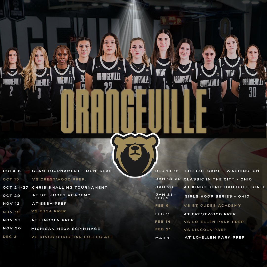 Senior season here!  <a href="/OPrepWbb/">Orangeville Prep WBB</a> 2024-25 season schedule