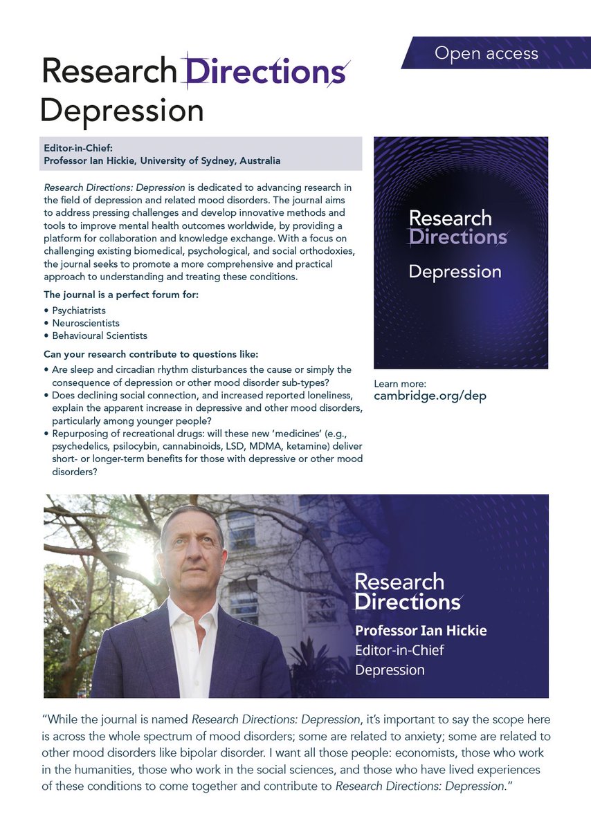 Attention <a href="/ISPGnet/">ISPG</a> #WCPG2024 attendees!

Can your research answer our questions for #RDDepression? Connect with #RDDepression Advisory Council member &amp; Plenary Session II Chair <a href="/WrayNaomi/">Naomi Wray</a> to find out more about the journal and our question-led approach.

bit.ly/3Y5lnTI