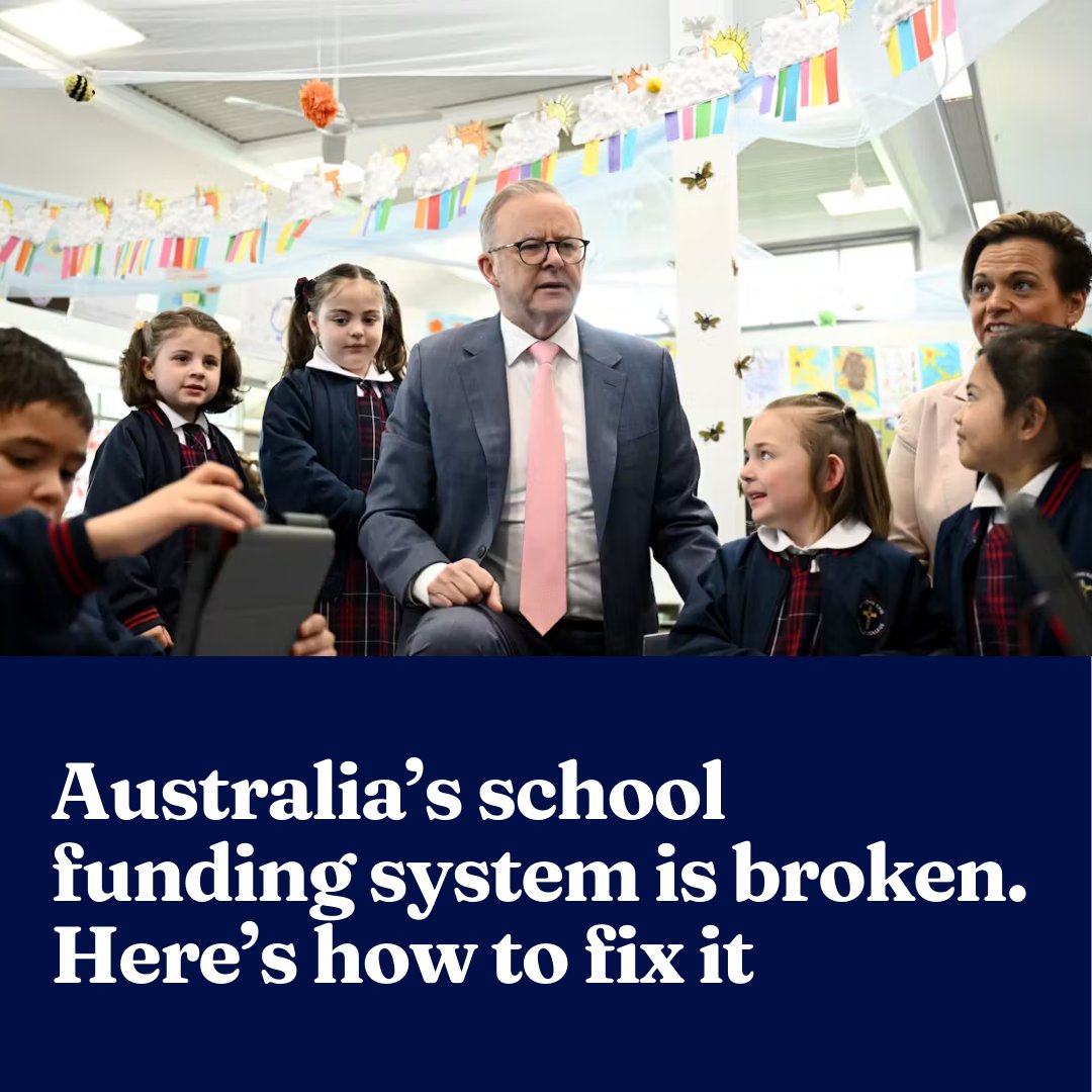 Faculty of Education (@edumelb) on Twitter photo The future of Australian school funding beyond 2025 remains uncertain due to a conflict over public school funding.
@glenncsavage and <a href="/pasi_sahlberg/">Pasi Sahlberg</a> propose three solutions to address the issue → unimelb.me/4f1kYbK The future of Australian school funding beyond 2025 remains uncertain due to a conflict over public school funding.
@glenncsavage and <a href="/pasi_sahlberg/">Pasi Sahlberg</a> propose three solutions to address the issue → unimelb.me/4f1kYbK