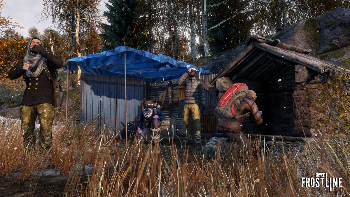 DayZ's tweet photo. ⚠️Survivors,
As planned above, we are reserving extended server downtime to ensure a smooth release of the update and DayZ Frostline. 
You’ll be able to purchase #DayZFrostline as soon as the servers go live on each platform.
Thanks for your understanding.
Rest up and rehydrate! https://t.co/yZXuTo2l74