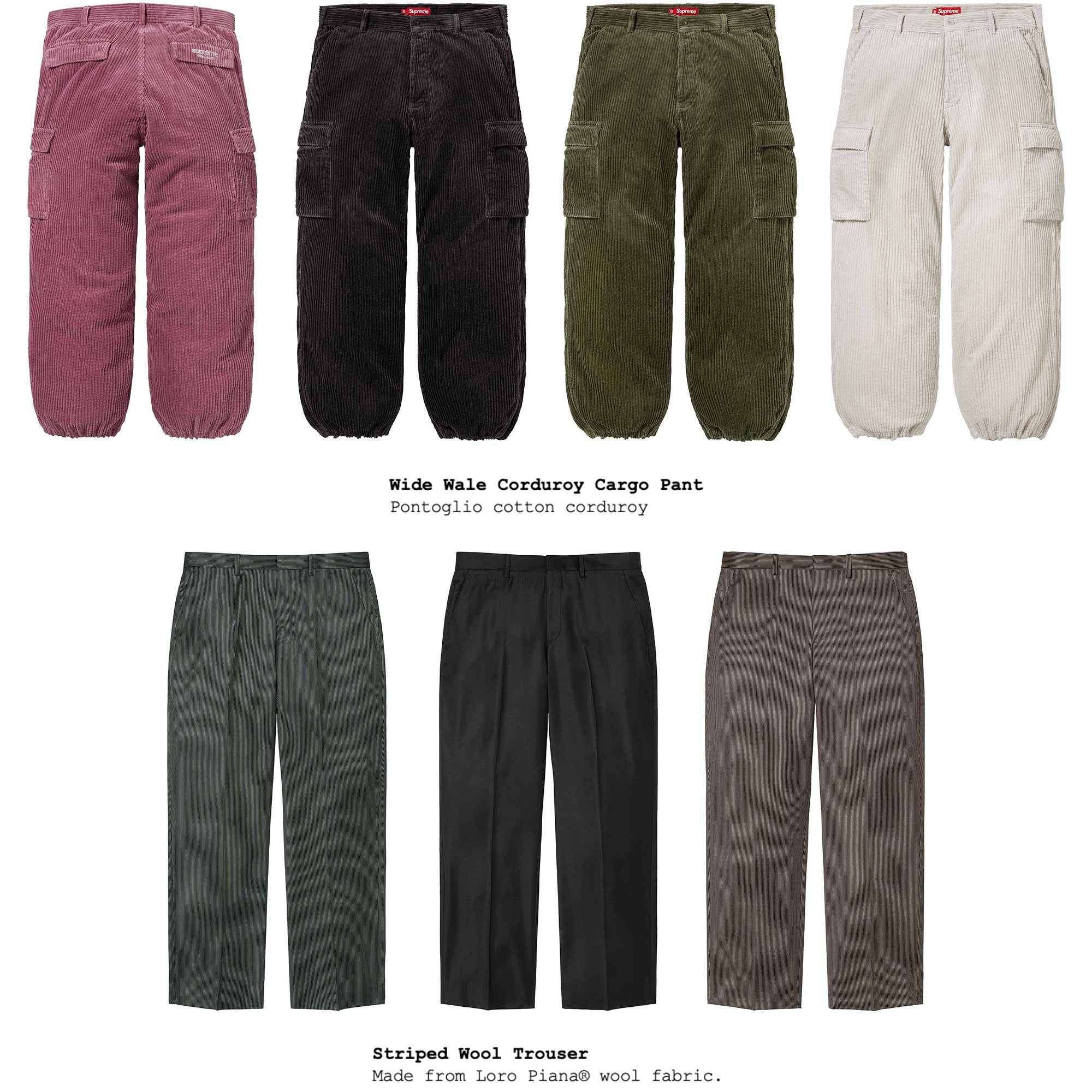 Supreme Loro Piana Striped Wool Trouser