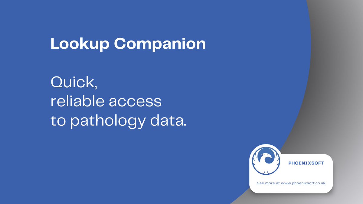 PhoenixsoftLtd's tweet image. Lookup Companion by Phoenixsoft – the fast, reliable data lookup tool for pathology labs. Improve your workflow today: loom.ly/t0Us3TI 🌟 #PathologyIT #LabEfficiency #Dataviewer