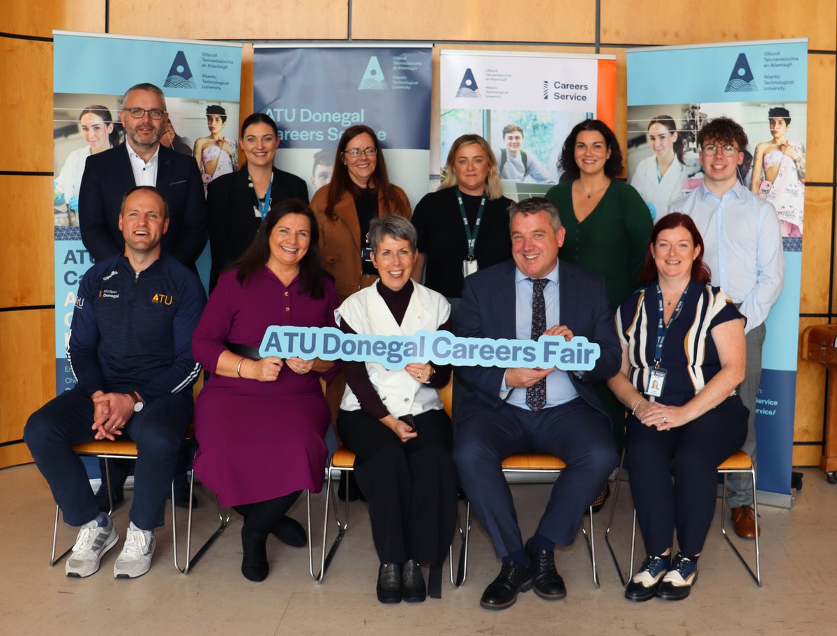 ATU Donegal is excited to share it will be hosting its annual Careers Fair on Monday, 21st of October! 🥳 The event presents a unique opportunity for individuals to connect with employers &amp; explore postgraduate options.

Event details: 
📍An Dánlann Sports Hall
🕘12pm-3pm