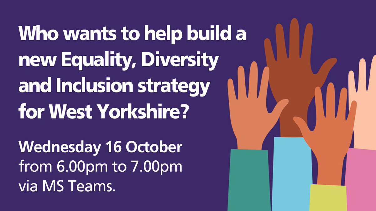 WYpartnership's tweet image. Join us LIVE! for the 'Can You See Me?' podcast, 16 October, 6-7pm. 

orlo.uk/EqYjq

This safe-space, interactive podcast episode will let everyone share their views on what’s important as we build a new equality, diversity and inclusion strategy for West Yorkshire.