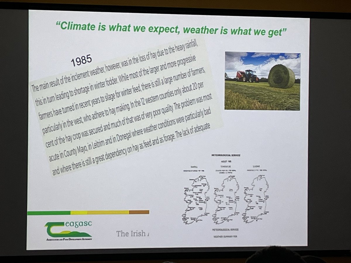 Dr Joe Patton <a href="/teagasc/">Teagasc</a> setting the scene for todays Climate Adaptation Conference. 
Looking forward to a great line up on climate adaptation challenges, new grass species and their challenges too