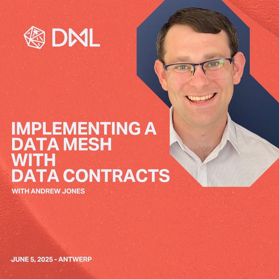 Data Mesh Live (@datameshlive) on Twitter photo We're delighted to announce that <a href="/andrewrjones/">Andrew Jones</a> will teach a one-day workshop on "Implementing a Data Mesh with Data Contracts" just before Data Mesh Live in Antwerp -
buff.ly/3BwownT We're delighted to announce that <a href="/andrewrjones/">Andrew Jones</a> will teach a one-day workshop on "Implementing a Data Mesh with Data Contracts" just before Data Mesh Live in Antwerp -
buff.ly/3BwownT