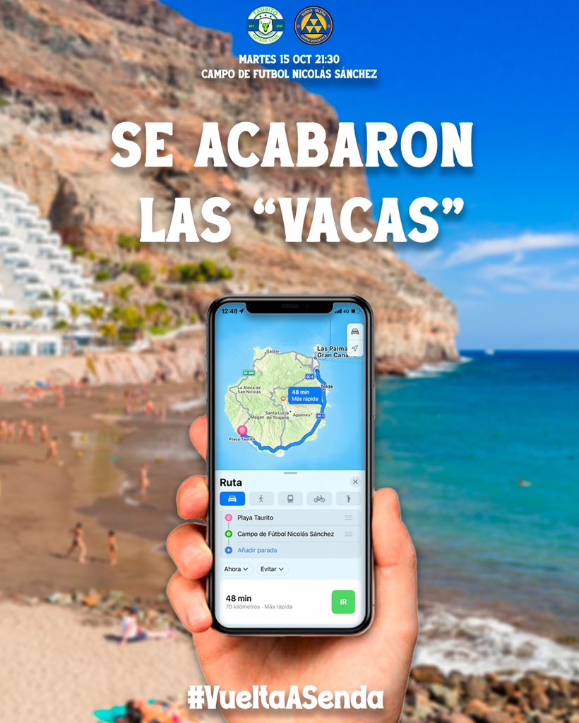 🔙 Vuelve Senda, se acabaron las “vacas” ❌🏝

Afrontamos esta nueva temporada en la Liga Tinamar con mucha ilusión y con muchísimas ganas 🫡

Con el apoyo de todos los jugadores y de todos ustedes conseguiremos grandes cosas este año 🫂🫶

#VueltaASenda #SendaIsleñaUD #Sendismo