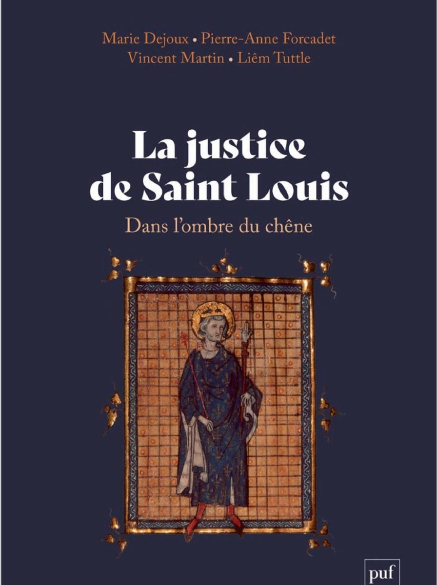 Et comme une bonne nouvelle n'arrive pas seule, le professeur Vincent Martin (Université de Rouen) viendra nous présenter l'ouvrage "La justice de Saint-Louis. Dans l'ombre du chêne", (<a href="/editions_PUF/">PUF</a> ) qu'il a co-écrit, le 12 décembre 2024 à 14 h, salle F.526.