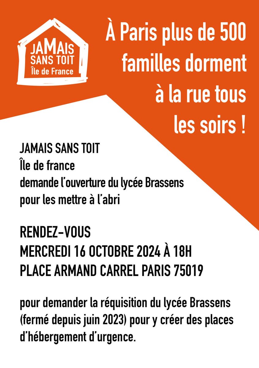 BYEX (@gwenaustin75019) on Twitter photo Avec mes camarades <a href="/19Pcf/">pcf paris 19 QUITTE X</a> solidaire de toute action demandant que les familles et les enfants Ă la rue soient mis Ă lâabri! DĂšs mai 24, nous demandions que le lycĂ©e Brassens soit flĂ©chĂ© comme site dâaccueil intercalaire; lâEtat, la RĂ©gion et <a href="/Paris/">Paris</a> doivent se mobiliser au + vite Avec mes camarades <a href="/19Pcf/">pcf paris 19 QUITTE X</a> solidaire de toute action demandant que les familles et les enfants Ă la rue soient mis Ă lâabri! DĂšs mai 24, nous demandions que le lycĂ©e Brassens soit flĂ©chĂ© comme site dâaccueil intercalaire; lâEtat, la RĂ©gion et <a href="/Paris/">Paris</a> doivent se mobiliser au + vite