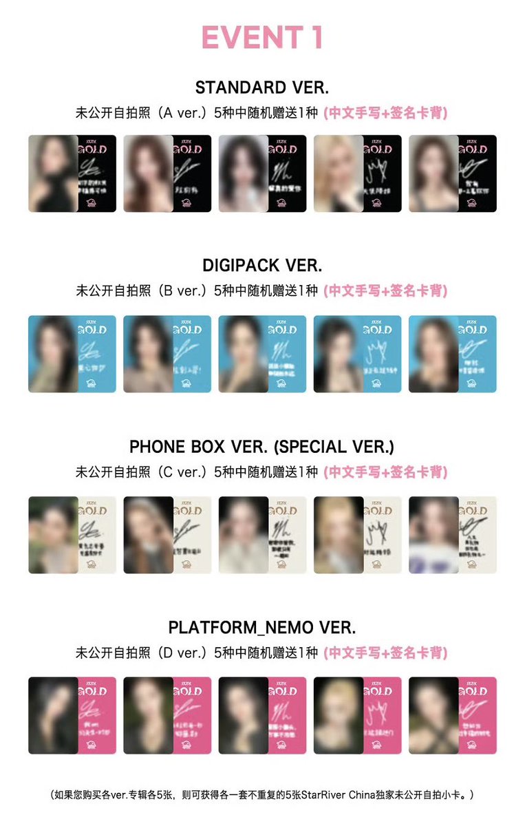 ✨ ITZY GOLD star river polaroids previews updated! pola images