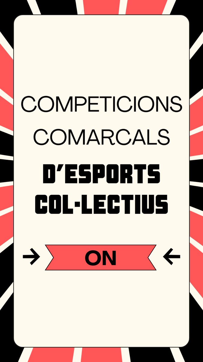 📣 Aquest cap de setmana:

Tret de sortida de les lligues comarcals d’esports col·lectius‼️✨💪🏼