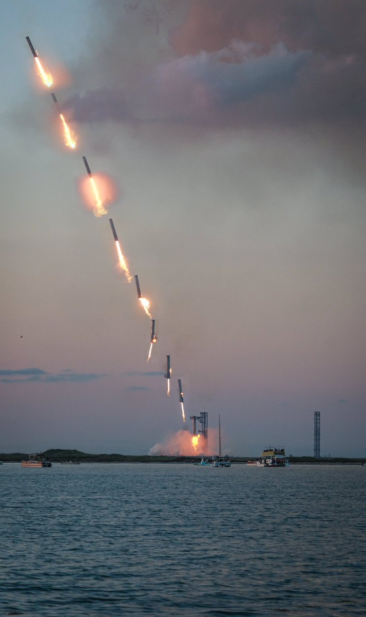 HARSHAbluejay's tweet photo. New wallpapers from the latest SpaceX launch—fueling inspiration for the next giant leap 🚀🔥. Just look at that fiery descent. The sky isn’t the limit, it’s just the beginning. @elonmusk #SpaceX #RocketLaunch #SpaceWallpapers #TechInspiration #4K https://t.co/dU2TIi3Rja