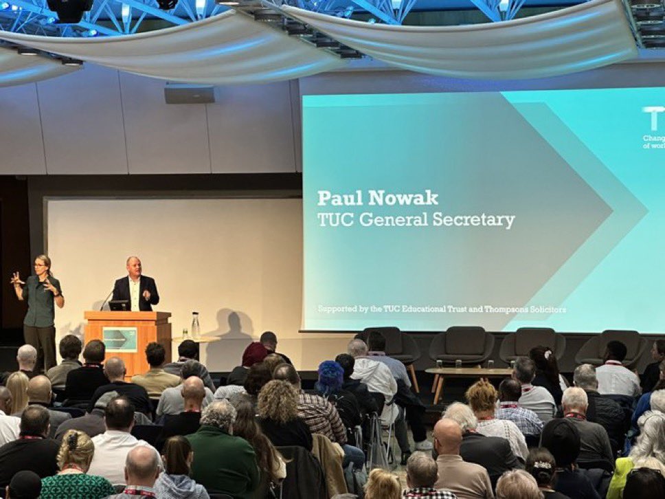 What a start to the day…

Thick end of 500 reps packing out Congress House.

So proud of what they do every  day. 

Winning pay rises

Standing up for members

Giving people respect &amp; a voice at work

 #unionrepsconnect24