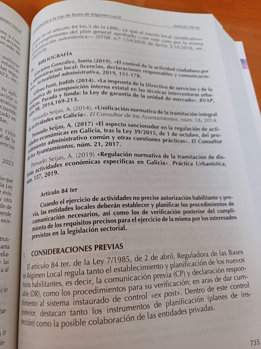 Ya en mis manos "Comentarios a la Ley de Bases de Régimen Local" de @LaLeyNext  dirigido magistralmente por <a href="/mccamposacunha/">Concepción Campos</a>  y coordinado de forma magnífica por Ana Ramos, en el que he tenido la gran suerte de participar (arts. 84, 84 bis y 84 ter) junto a grandes autores.