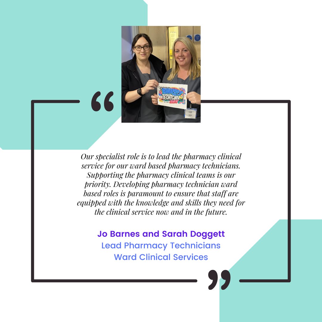Jo and Sarah are our Lead Pharmacy Technicians for Ward Clinical Services  #RXTechDay <a href="/NNUH/">Norfolk and Norwich University Hospitals</a>