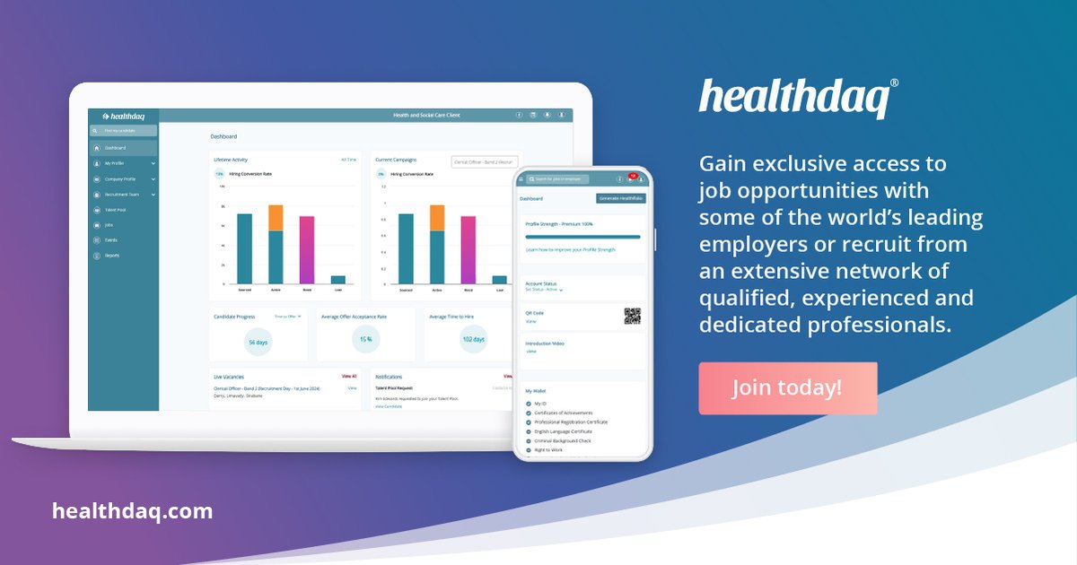 Join our network of over 100,000 healthcare professionals! With more than 7,000 successful placements, Healthdaq® connects you to thousands of job opportunities direct from employers.

Create your digital career profile today! 👉 hubs.ly/Q02TnW630  

#Healthdaq