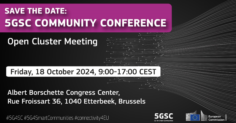 connecteuropex's tweet photo. Don’t miss the #5GSC Community Conference this Friday, 18/10 in Brussels! Join it to explore 5G innovations, business models, and solutions for smart communities. @ConnectivityEU 👇