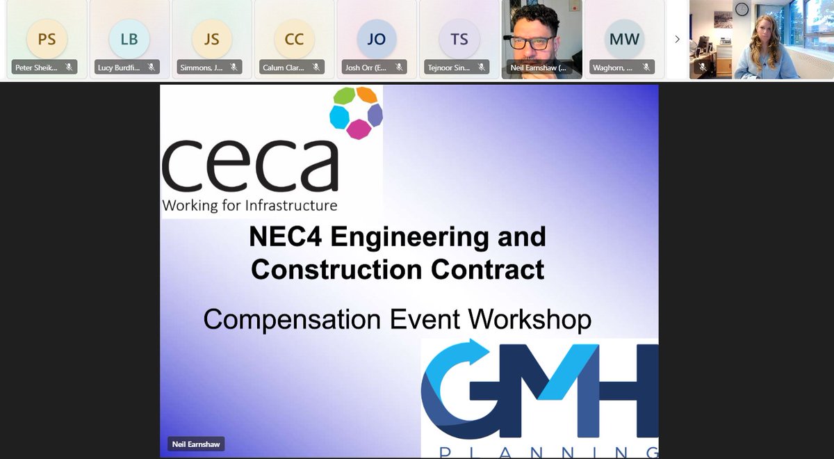 More CECA South West members are taking advantage of the free NEC4 training courses included in their membership. Today delegates are taking part in the Compensation Event Workshop #infrastructure #civilengineering #learninganddevelopment