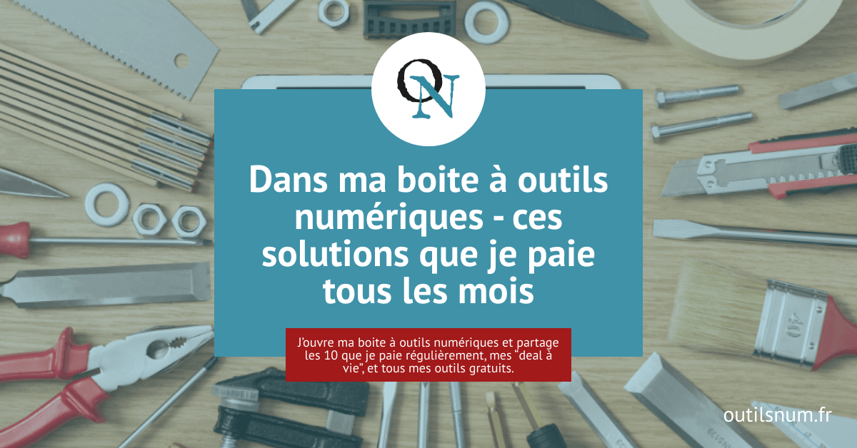 ⚒ Je vous dévoile le contenu de ma boite à outils numériques ⚒

TOUS les outils que j'utilise au quotidien, ceux que je paie ts les mois, mes deals "à vie" et mes outils gratuits.

outilsnum.fr/boite-outils-n…