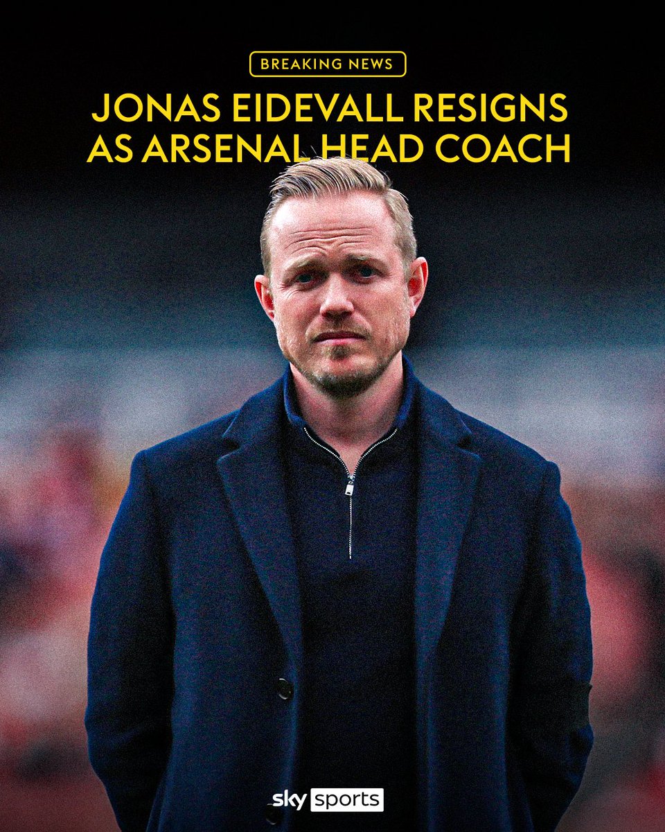 BREAKING: Jonas Eidevall resigns as Arsenal head coach 🚨